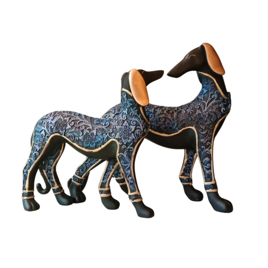 SC Dog Pair Sitting Showpiece Home Decor/Animal Showpiece for Office Decor/Living Room/Table Top Decorative/Bedroom Decor/Anniversary/Housewarming/Wedding Gift Items (Pack of 2, Blue) - Image 2