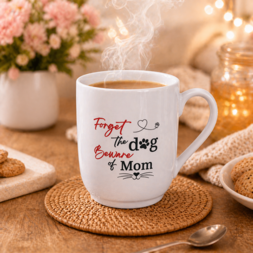 Ceramic Coffee Mugs for Dog Lovers I Dog Moms I Gifts for Mothers I Office GiftsI Bday Gift I Wife Mother Dog Lover I Cat Lovers I Best Cat Mom Ever (300ml)
