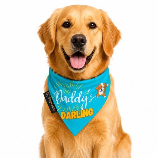 Bandanas I Classy and Elegant I Pet Fashion I Pet Clothing I Pet Scarf (Daddys Darling, M)